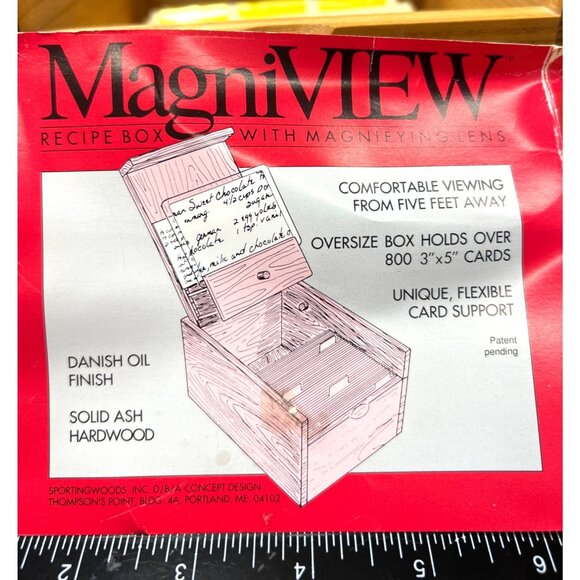 RARE Vintage MagniView Recipe Box with Magnifying Lens - Picture 5 of 6